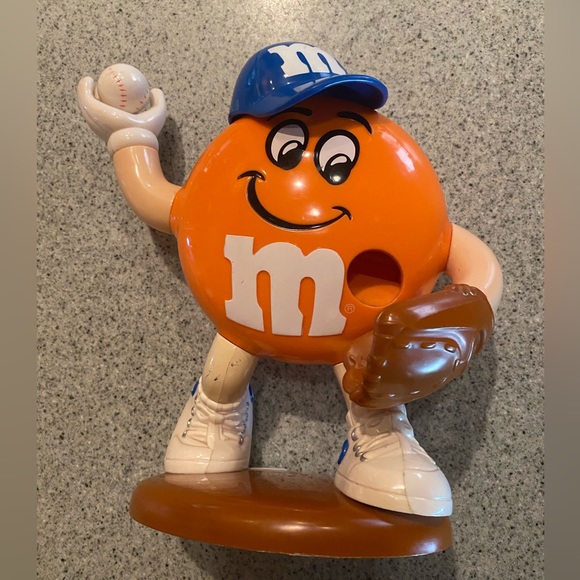 M&M'S Toys Vintage M M Orange Sports Baseball Player Candy